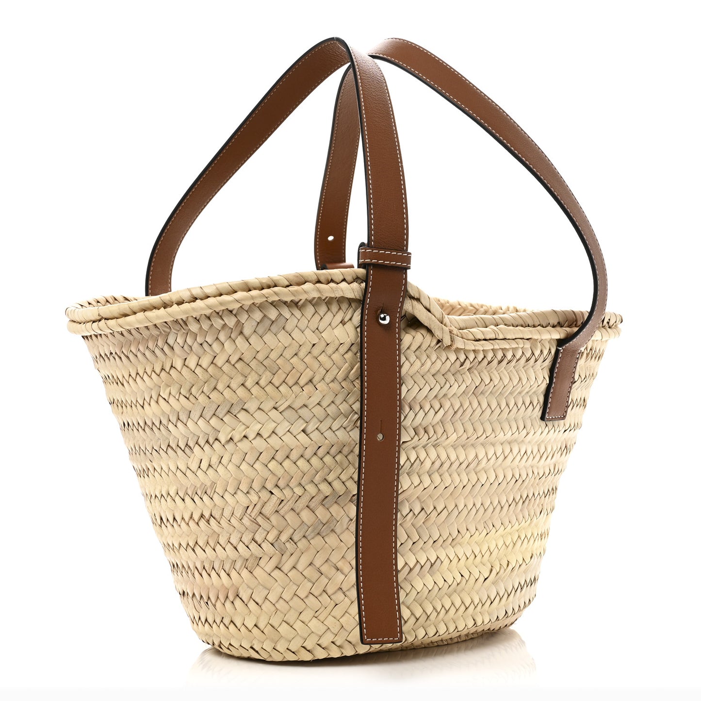 Raffia Medium Basket Tote Bag Natural Tan
