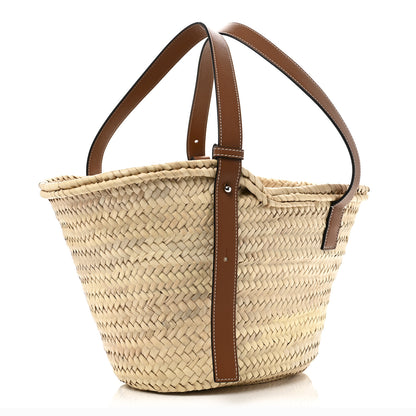 Loewe Raffia Medium Basket Tote Bag Natural Tan 3 of 10