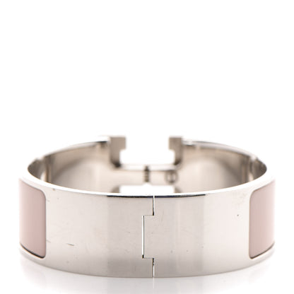 Hermes Enamel Wide Clic Clac H Bracelet PM Rose Poudre 3 of 4