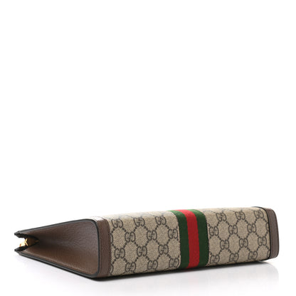 Gucci GG Supreme Monogram Web Ophidia Pouch Brown 4 of 7