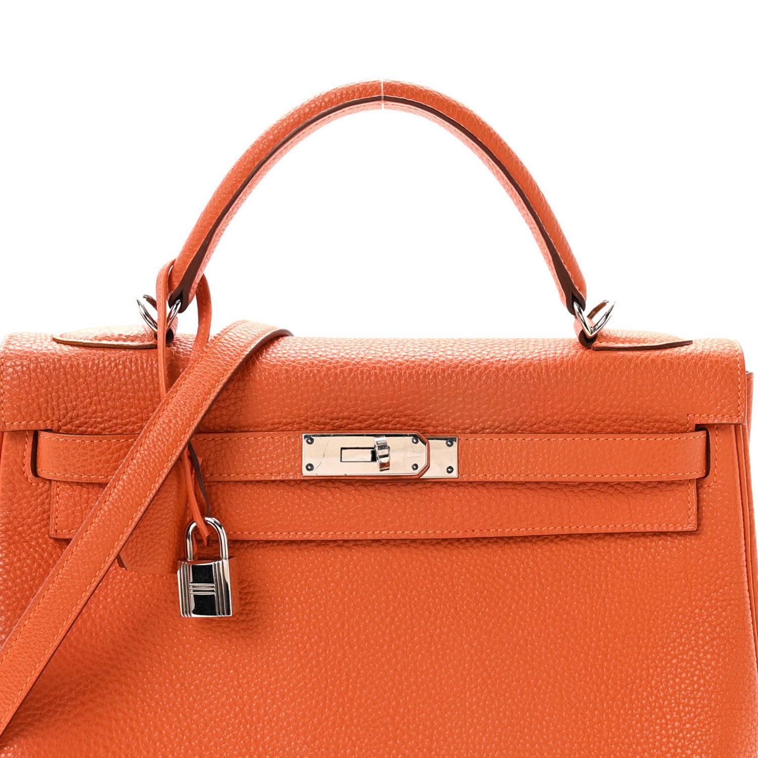 Hermes Togo Kelly Retourne 32 Orange 8 of 10