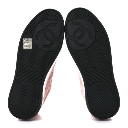Chanel Suede Womens CC Sneakers 36.5 Pink 5 of 10