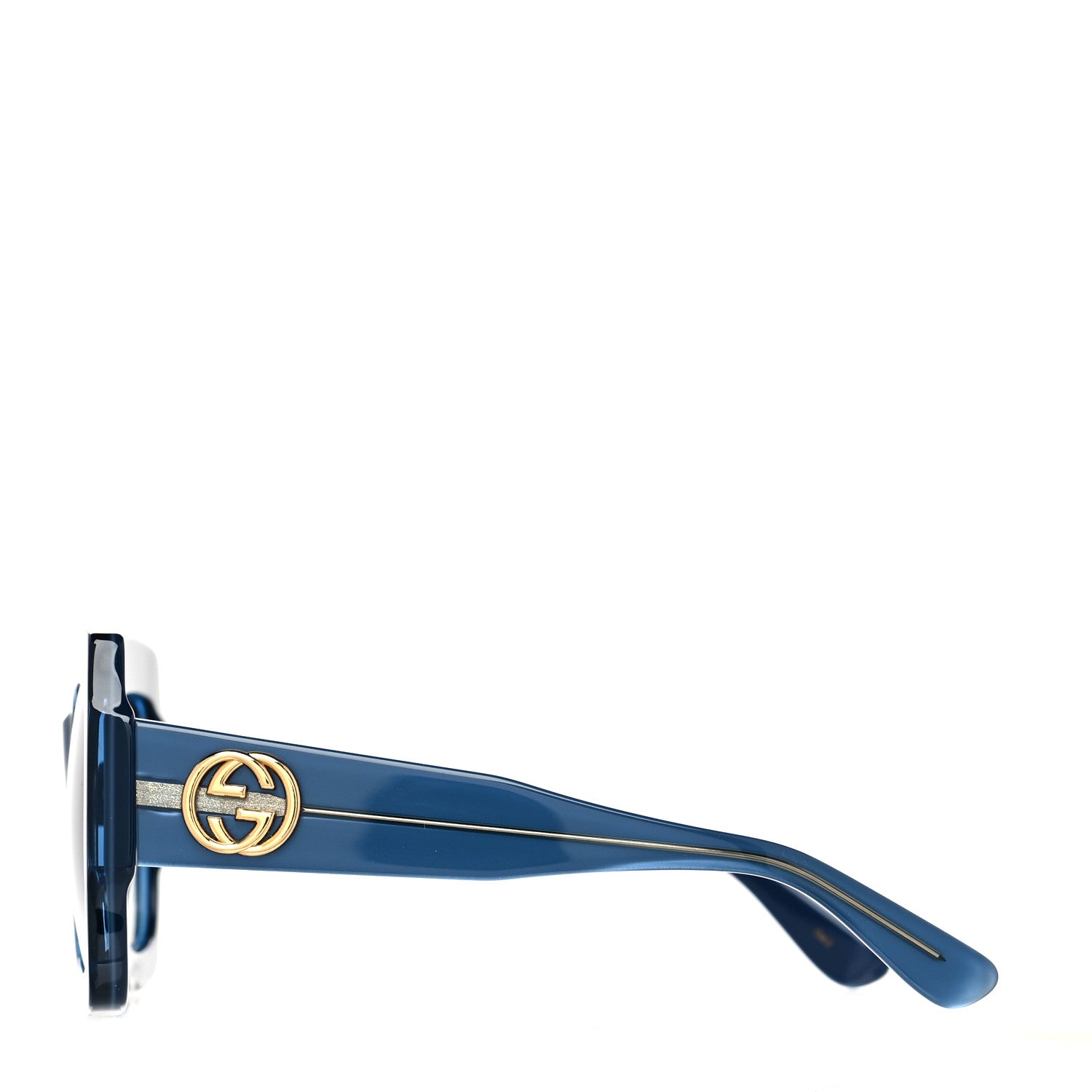 Gucci Acetate Square Web Frame GG0178S Sunglasses Navy 3 of 8