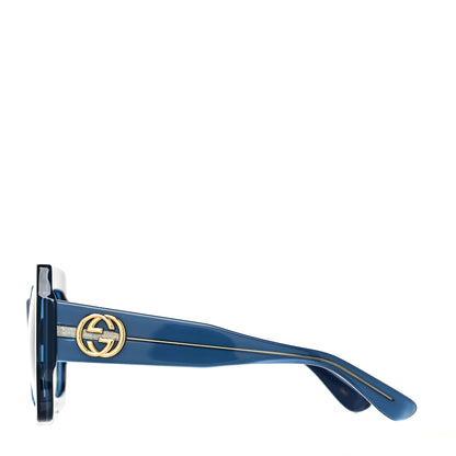 Gucci Acetate Square Web Frame GG0178S Sunglasses Navy 3 of 8