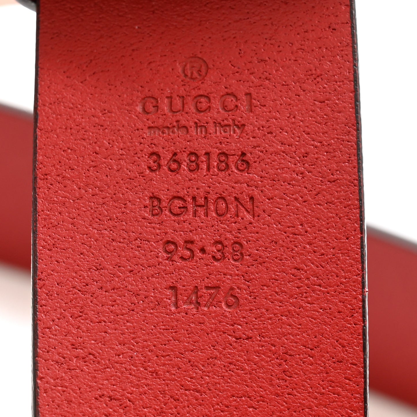 Selleria Calfskin Nickel Interlocking G 37mm Belt 95 38 Rosso