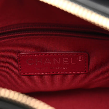 Chanel Aged Calfskin Quilted Small Gabrielle Logo Hobo Black 6 of 10