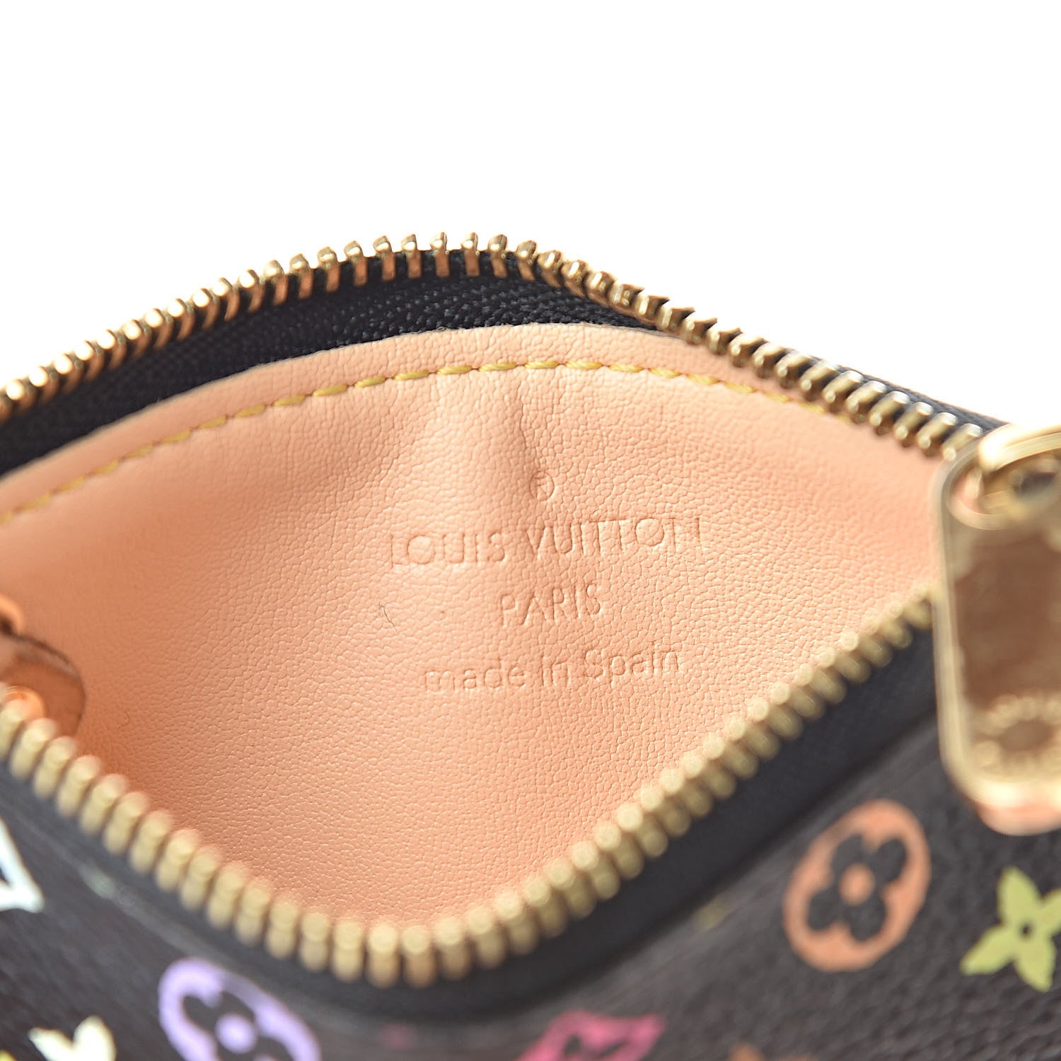 Louis Vuitton Monogram Multicolor Key Pouch Black 6 of 7