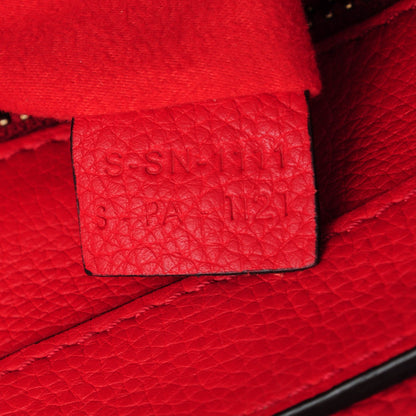Celine Drummed Calfskin Mini Luggage Coquelicot 7 of 7