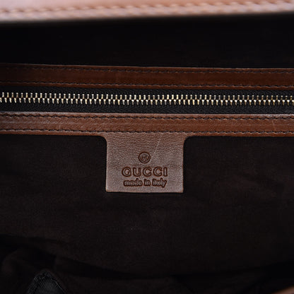 Gucci Calfskin Handmade Medium Top Handle Bag Brown 6 of 16