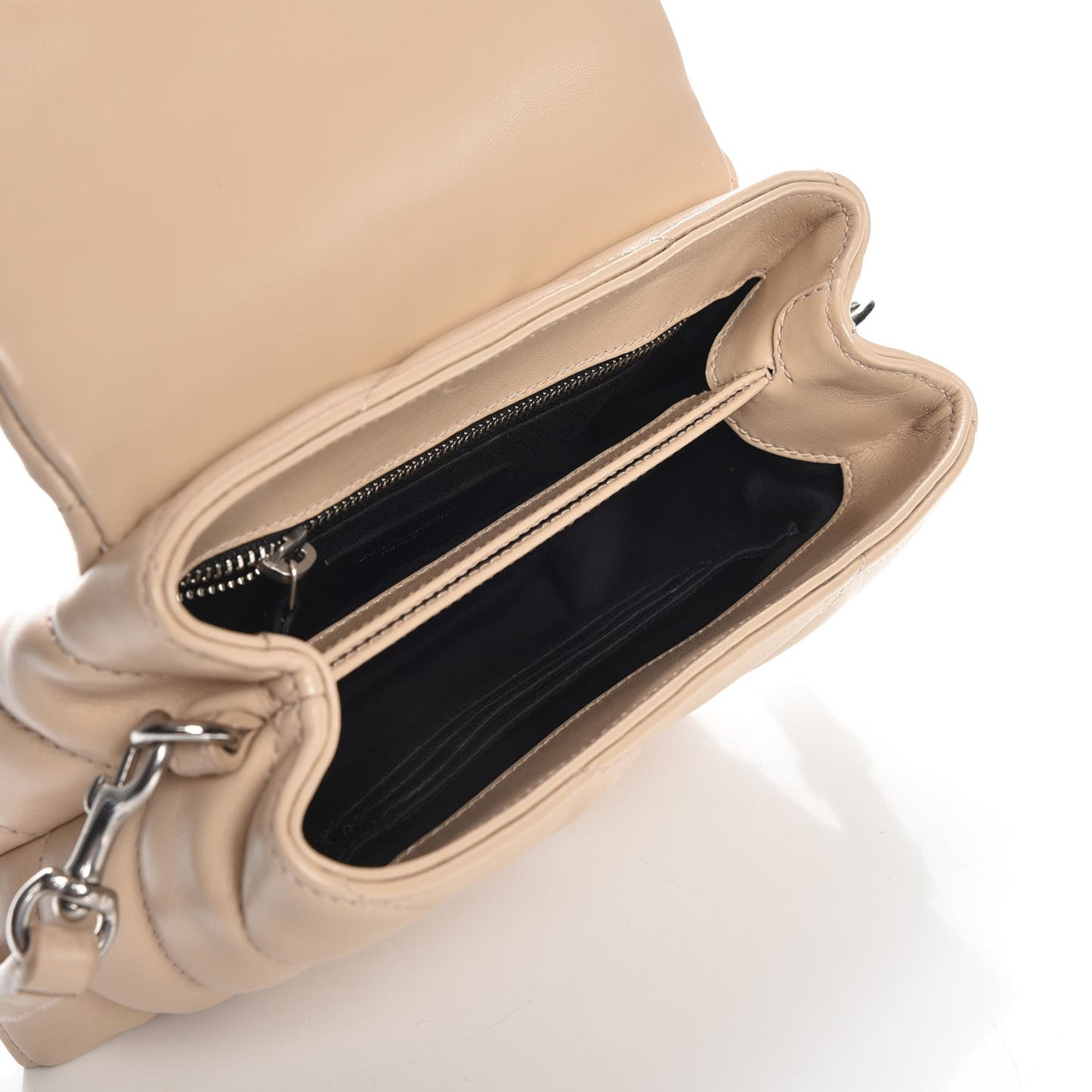 Calfskin Y Quilted Monogram Toy Loulou Crossbody Bag Nude Powder