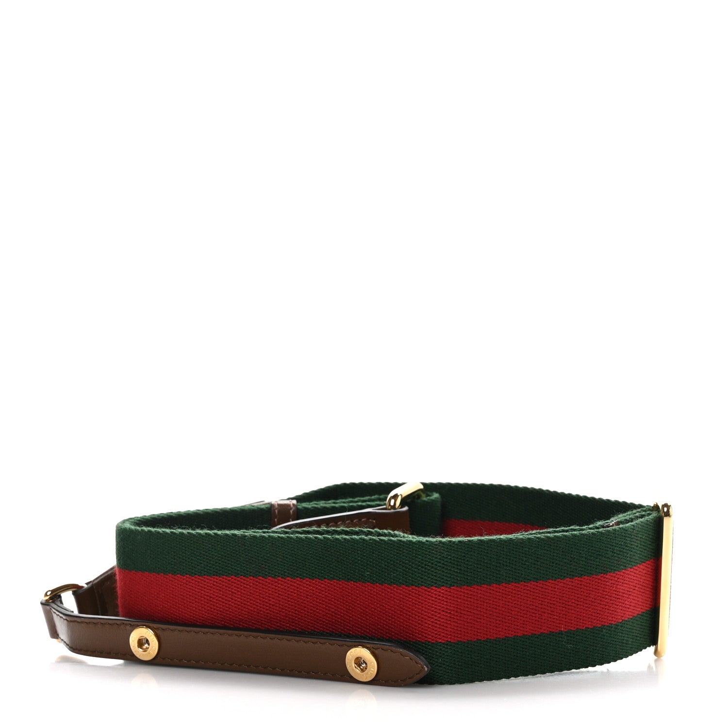 Gucci Canvas Web Shoulder Strap Green Red 1 of 4