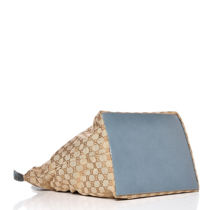 Gucci GG Monogram Large Web Handle Bucket Tote Blue 4 of 10
