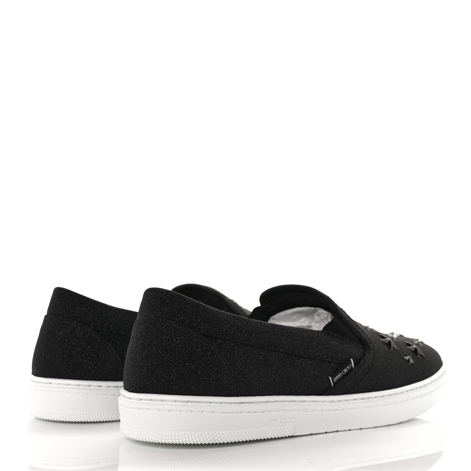 Jimmy Choo Fine Glitter Suede Mens Grove Sneakers 43.5 Black 4 of 7