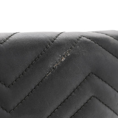 Gucci Calfskin Matelasse GG Marmont Chain Wallet Black 21 of 22