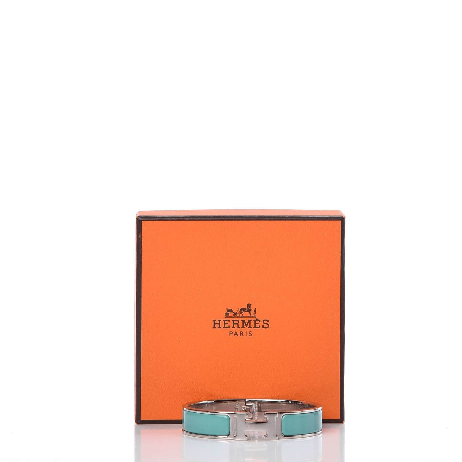 Hermes Enamel Narrow Clic Clac H Bracelet PM Bleu Atoll 5 of 5