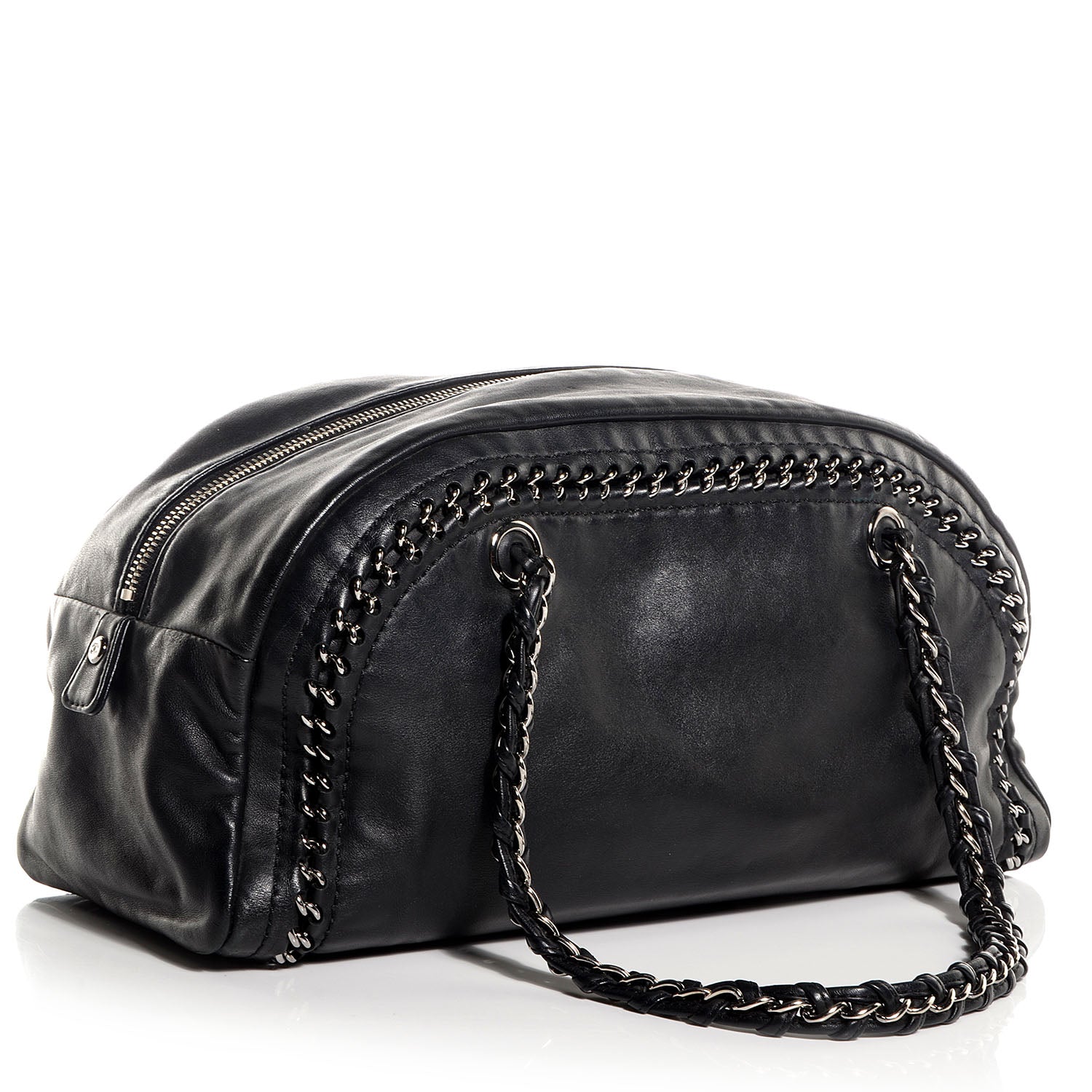 Chanel Smooth Calfskin Luxe Ligne Medium Bowler Black 3 of 7