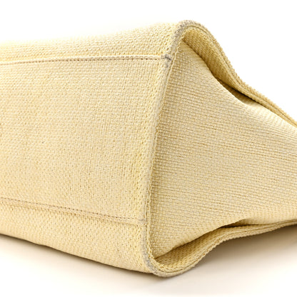 Chanel Woven Straw Raffia Medium Deauville Tote Yellow 9 of 17