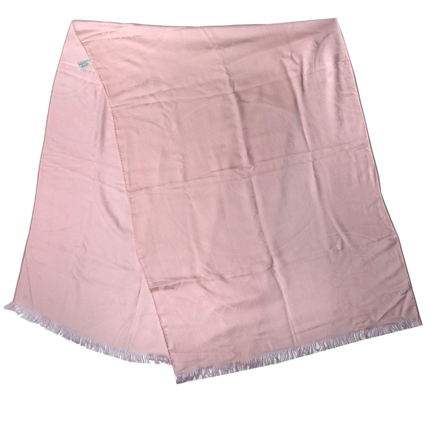 Cashmere Silk Jacquard New Libris Scarf Rose Nacre