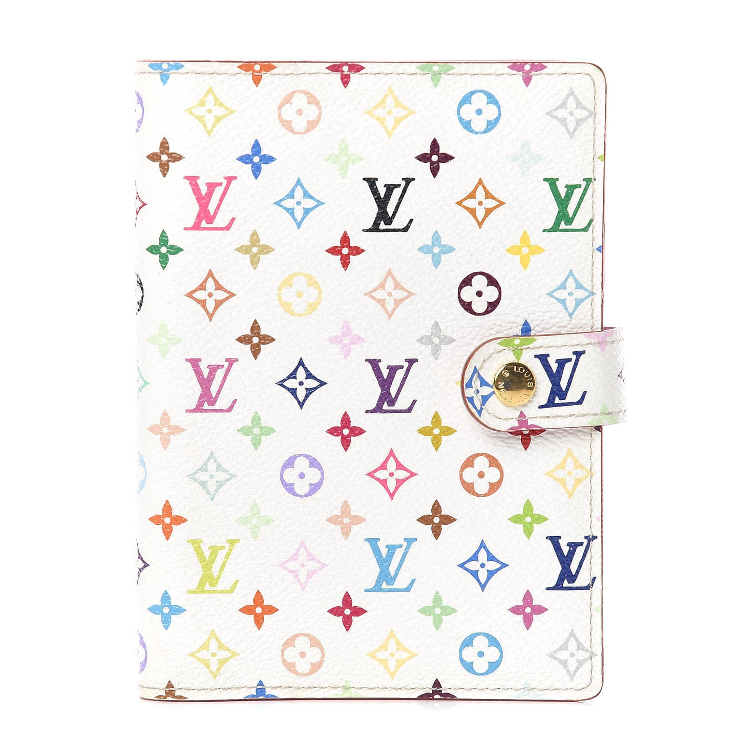Monogram Multicolor Small Ring Agenda Cover White Litchi
