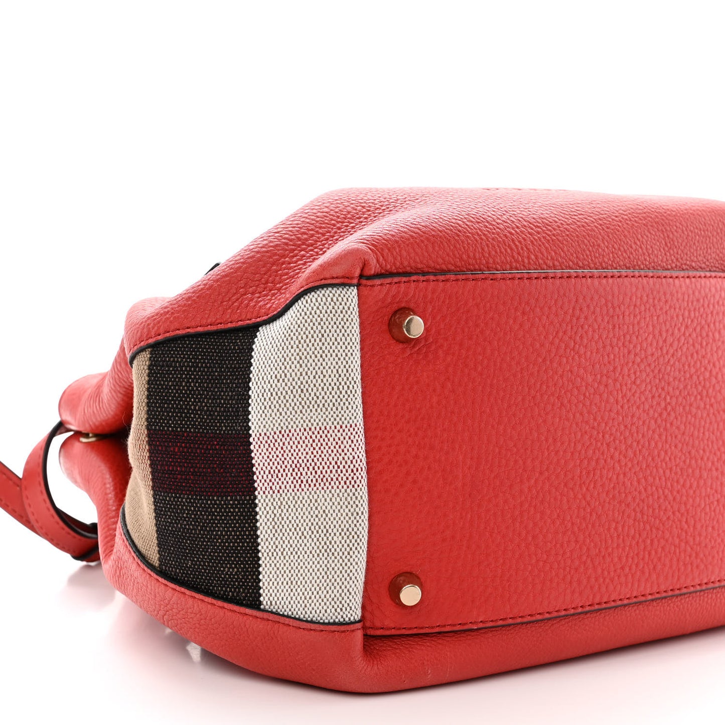 Grainy Calfskin House Check Small Maidstone Red