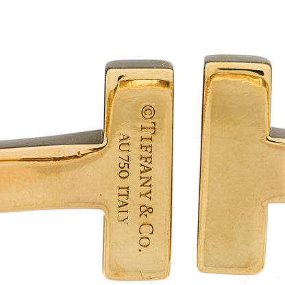 Tiffany 18K Yellow Gold Diamond T Square Pave Bracelet 2 of 4