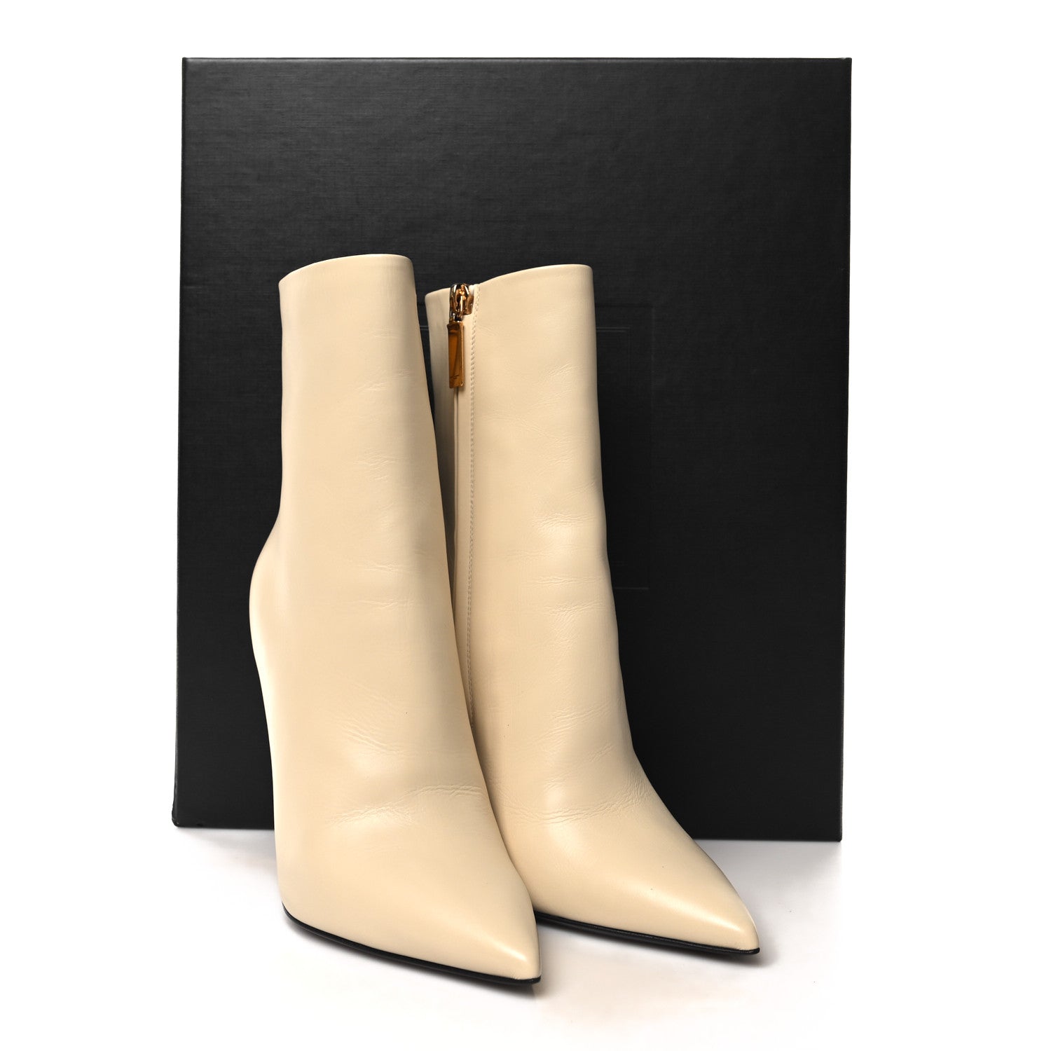 Saint Laurent Soft Calfskin Opyum 110 Ankle Boots 35 Real Beige 10 of 10