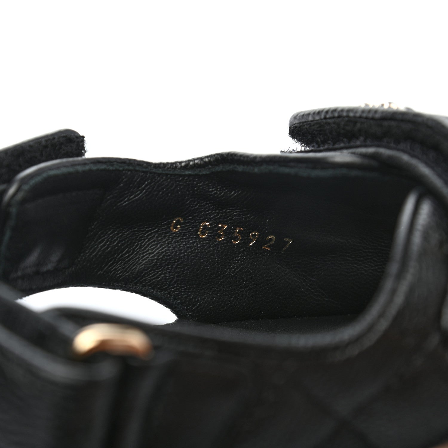 Chanel Grained Calfskin Velcro Dad Sandals 37.5 Black 8 of 9
