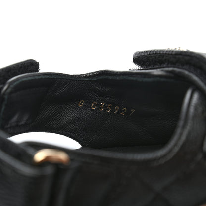 Chanel Grained Calfskin Velcro Dad Sandals 37.5 Black 8 of 9