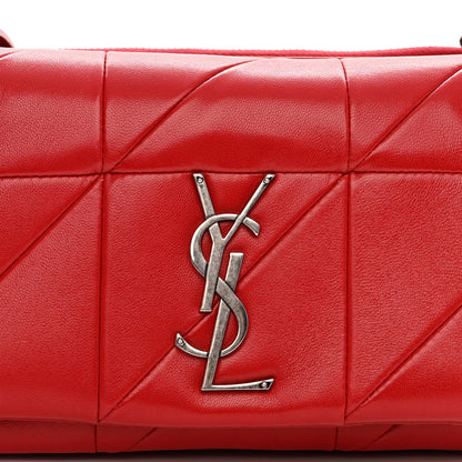 Saint Laurent Lambskin Patchwork Monogram Small Jamie Red 8 of 10