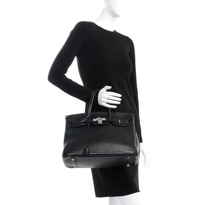 Hermes Taurillon Clemence Birkin 35 Black 2 of 35