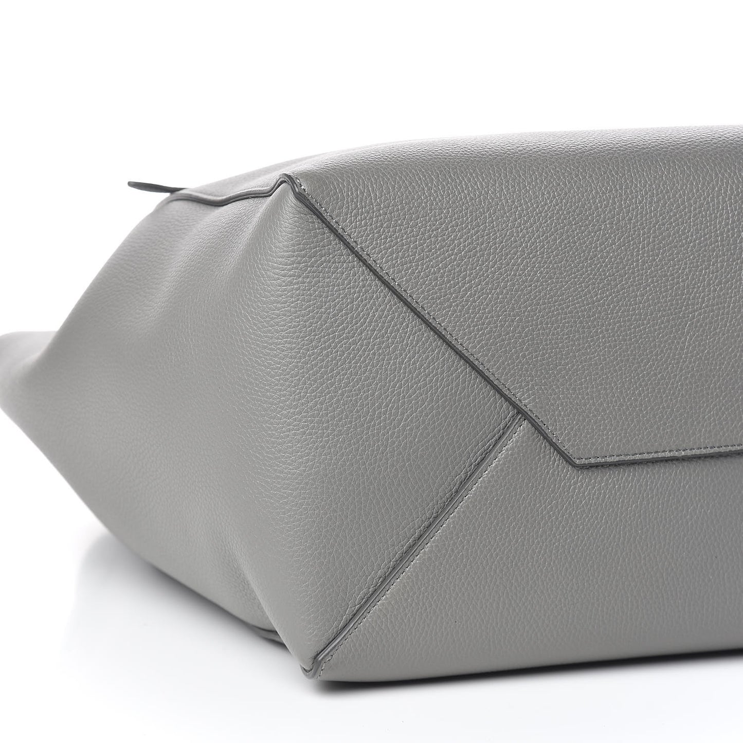 Soft Grained Calfskin Small Belt Cabas Phantom Medium Grey