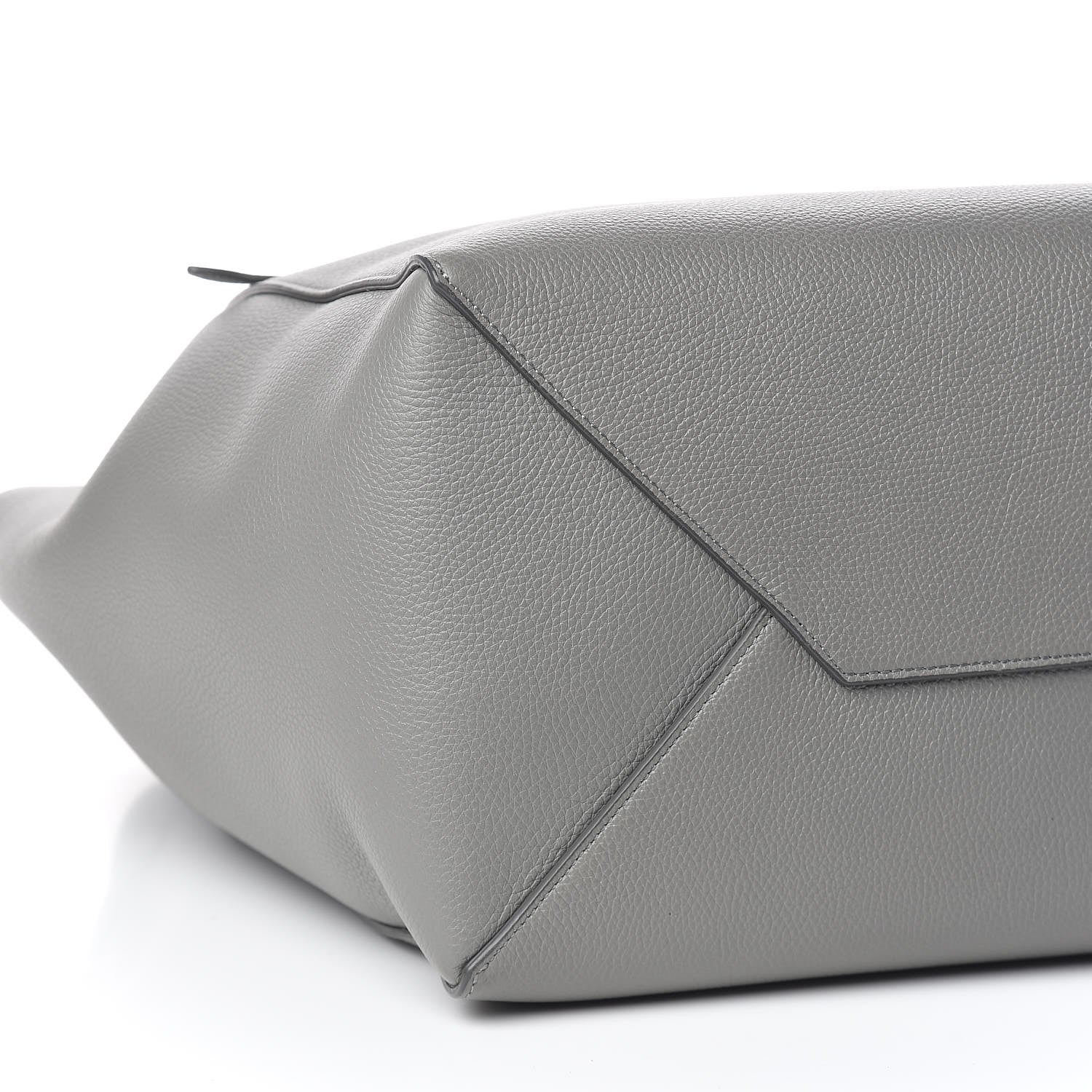 Celine Soft Grained Calfskin Small Belt Cabas Phantom Medium Grey 5 of 10
