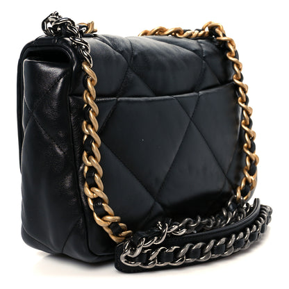 Chanel Goatskin Quilted Medium Chanel 19 Flap Black 3 of 11