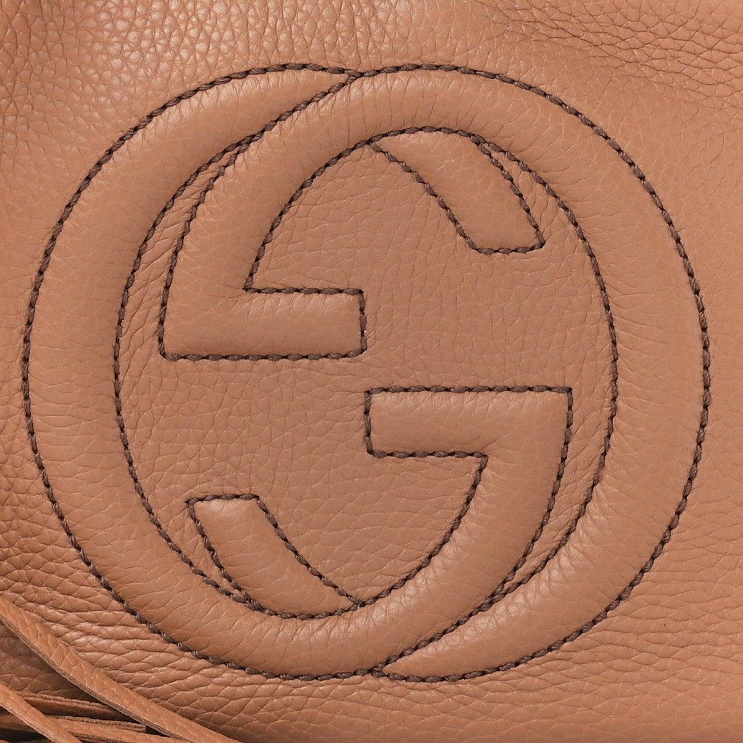 Gucci Pebbled Calfskin Small Soho Disco Bag Camelia 9 of 11