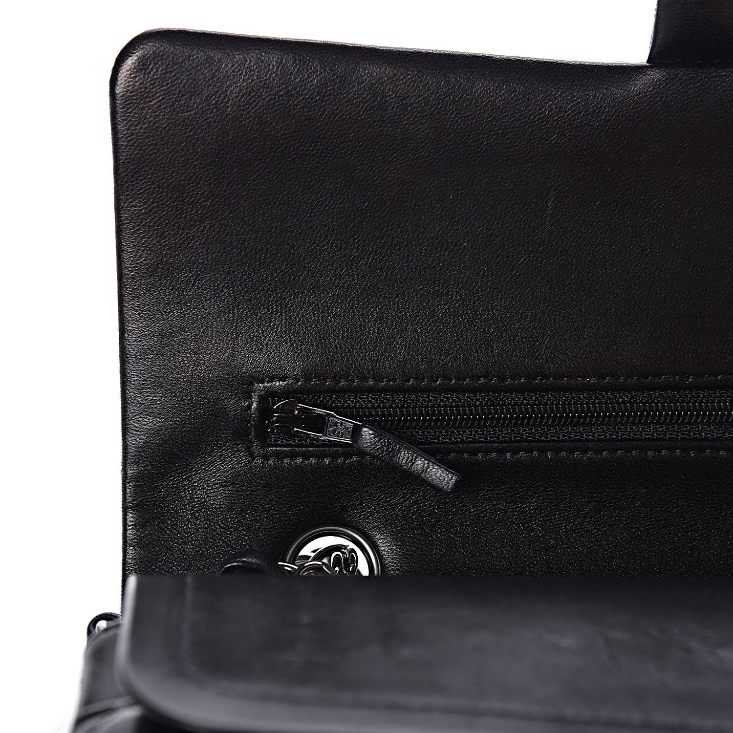 Chanel Lambskin Quilted Medium Double Flap Black 8 of 16