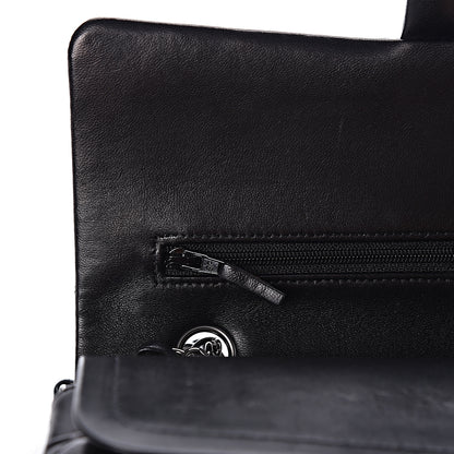 Chanel Lambskin Quilted Medium Double Flap Black 8 of 16