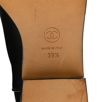 Chanel Calfskin Ascot Riding Boots 39.5 Black 7 of 9