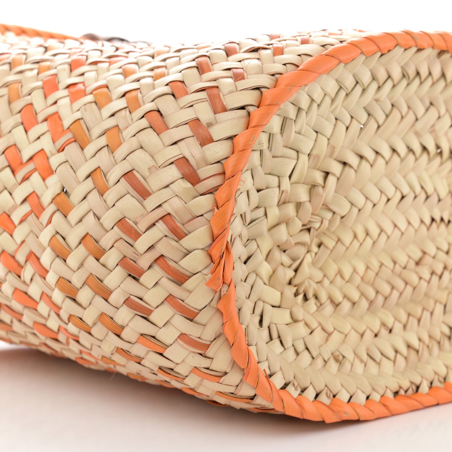 Miu Miu Palmetto Logo Tote Basket Natural Aranci 8 of 12