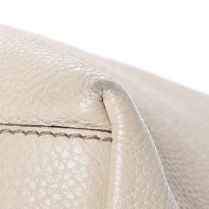 Gucci Pebbled Calfskin Medium Soho Chain Shoulder Bag Off White 13 of 16