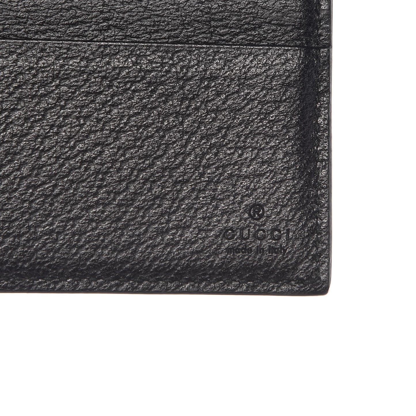 Calfskin Boar Effect GG Marmont Bi-Fold Wallet Black