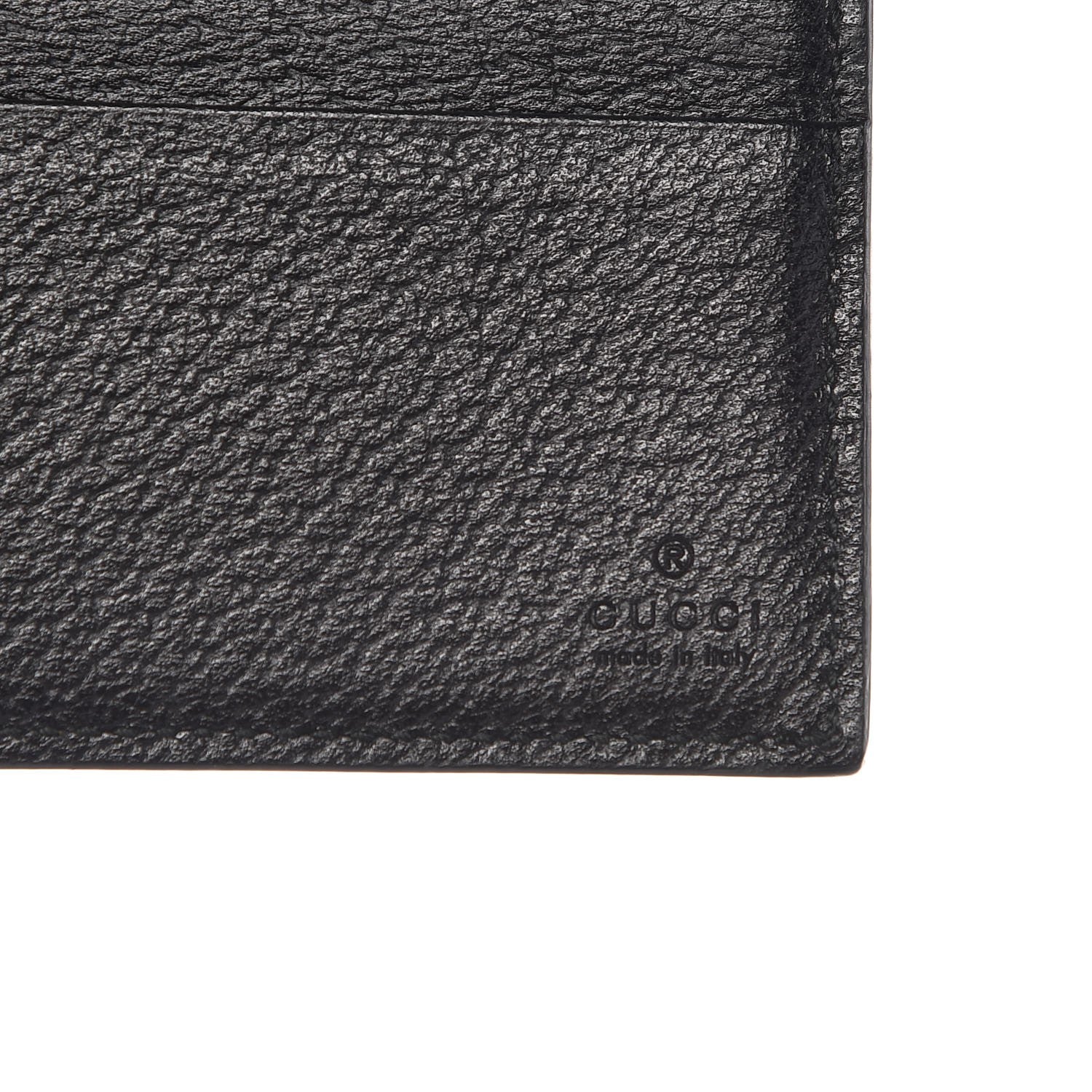 Gucci Calfskin Boar Effect GG Marmont Bi-Fold Wallet Black 6 of 8