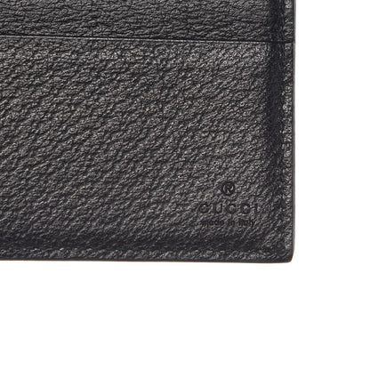 Gucci Calfskin Boar Effect GG Marmont Bi-Fold Wallet Black 6 of 8