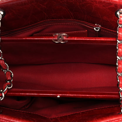 Chanel Glazed Calfskin Quilted Medium Just Mademoiselle Red 6 of 16