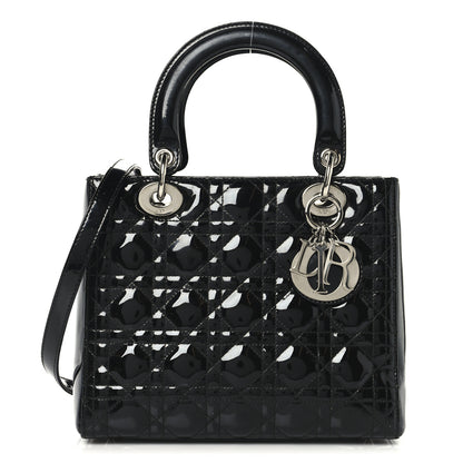 Christian Dior Patent Cannage Medium Lady Dior Black 1 of 11