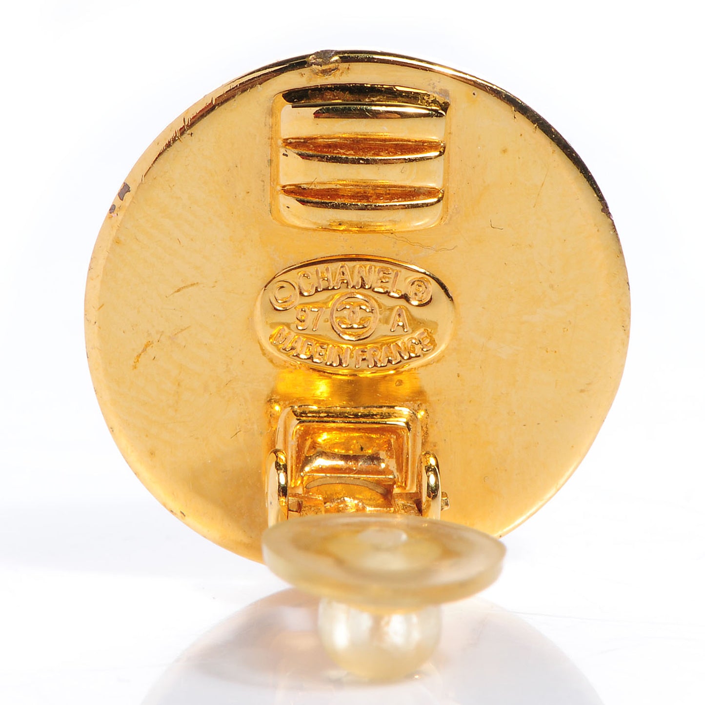 CC Turnlock Clip On Earrings Gold Silver