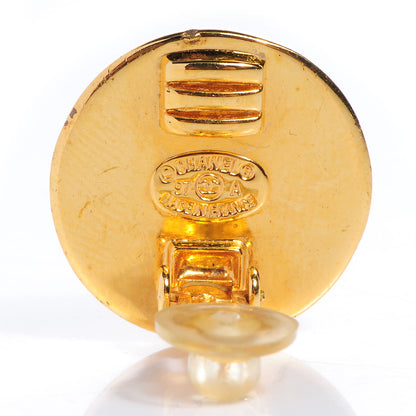 Chanel CC Turnlock Clip On Earrings Gold Silver 3 of 4