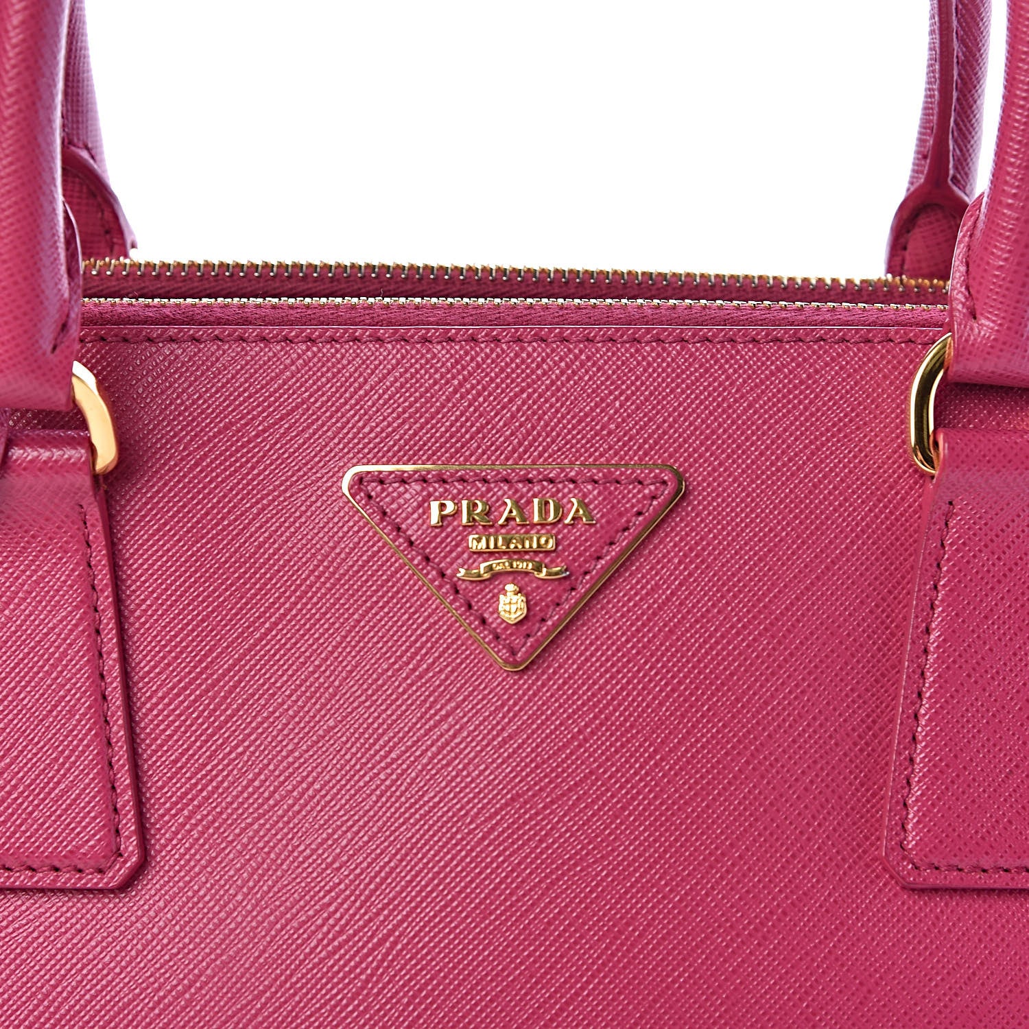 Prada Saffiano Medium Galleria Double Zip Tote Fuxia 8 of 11