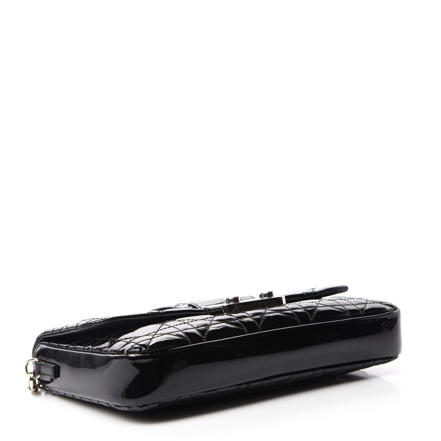 Christian Dior Patent Cannage New Lock Pouch Black 4 of 10