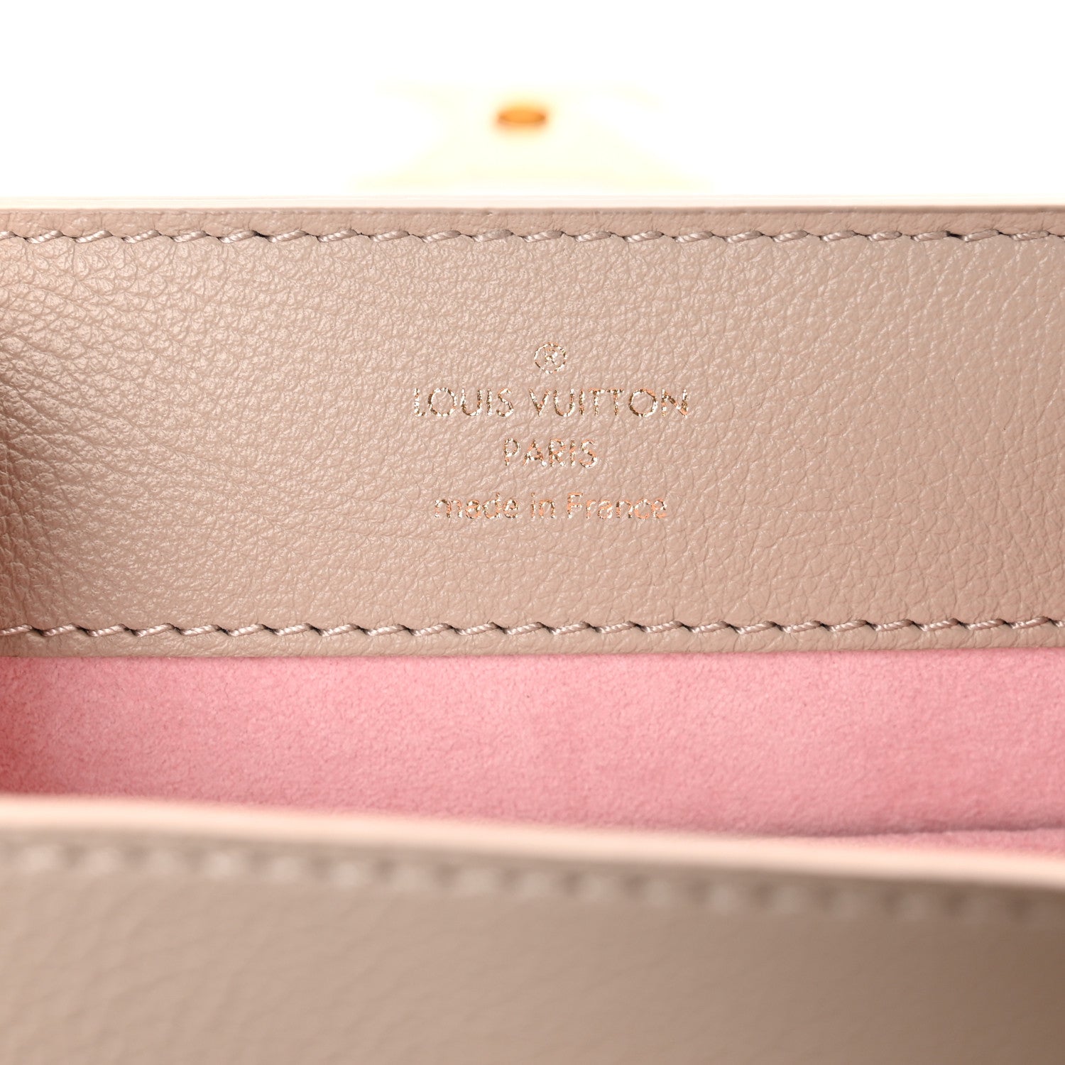Louis Vuitton Soft Calfskin Mini Lockme Ever Greige 6 of 10
