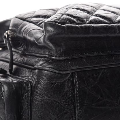 Chanel Aged Calfskin Quilted Large Casual Rock Backpack Black 8 of 15